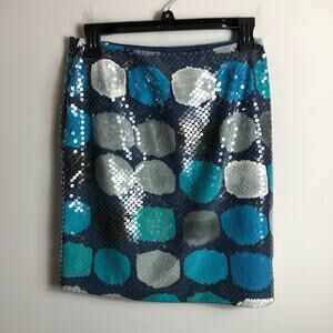Ann Taylor Blue Sequin Skirt